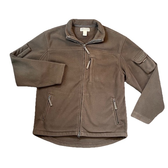 Duluth Trading Co Brown Heavyweight Full Zip Mens Carpenter Fleece Jacket Medium - Picture 1 of 10